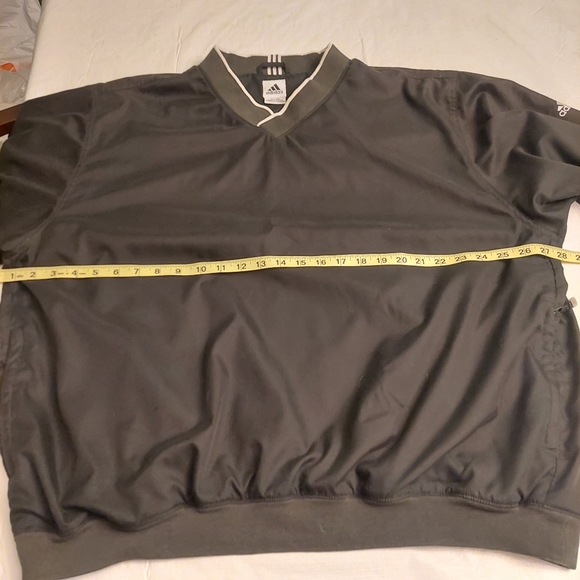 Adidas Green Windbreaker Track Jacket Pullover V Neck Climaproof Athletic Sz XL - Picture 7 of 11